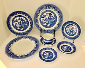 Shenango , Vintage Restaurant China, Blue Willow Pattern, USA Made, OPEN STOCK. Sold Separately