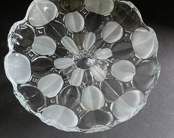 Mikasa, Crystal Serving Dish, Sunflower Pattern, Clear, Wedding Present, Like New, Vintage, Circa 1980s, Gift Ware