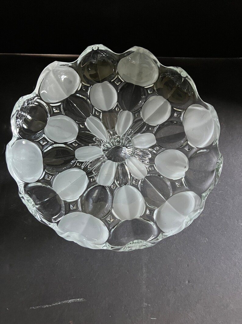 Mikasa, Crystal Serving Dish, Sunflower Pattern, Clear, Wedding Present, Like New, Vintage, Circa 1980s, Gift Ware image 1