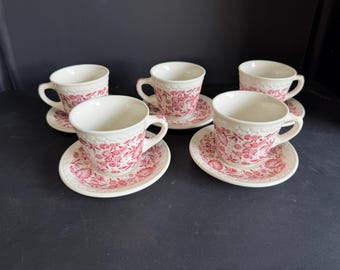 Syracuse China, Roxbury, Econo-Rim, Coffee,  Cups & Saucer Set, OPEN STOCK, Sold Individually