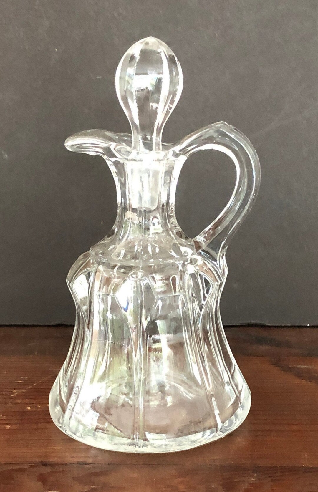 Glass Cruet Bar Cart Accessiory Hand Blown Stopper Sherry Etsy