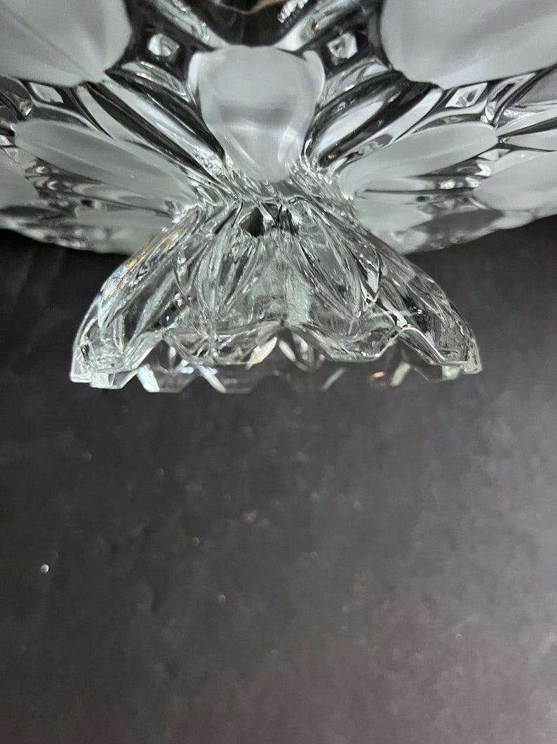 Mikasa, Crystal Serving Dish, Sunflower Pattern, Clear, Wedding Present, Like New, Vintage, Circa 1980s, Gift Ware image 9