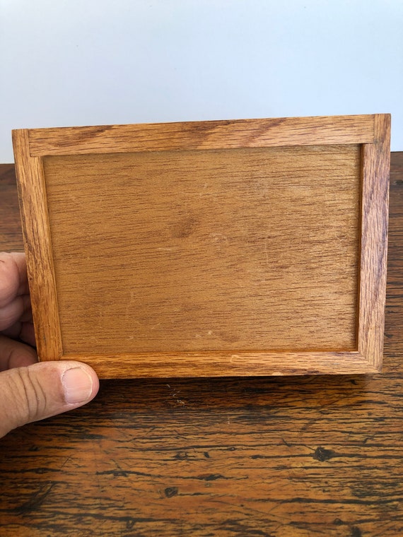 Wood Box, Vintage, Oak, Trinket Box, Cuff Link Bo… - image 7