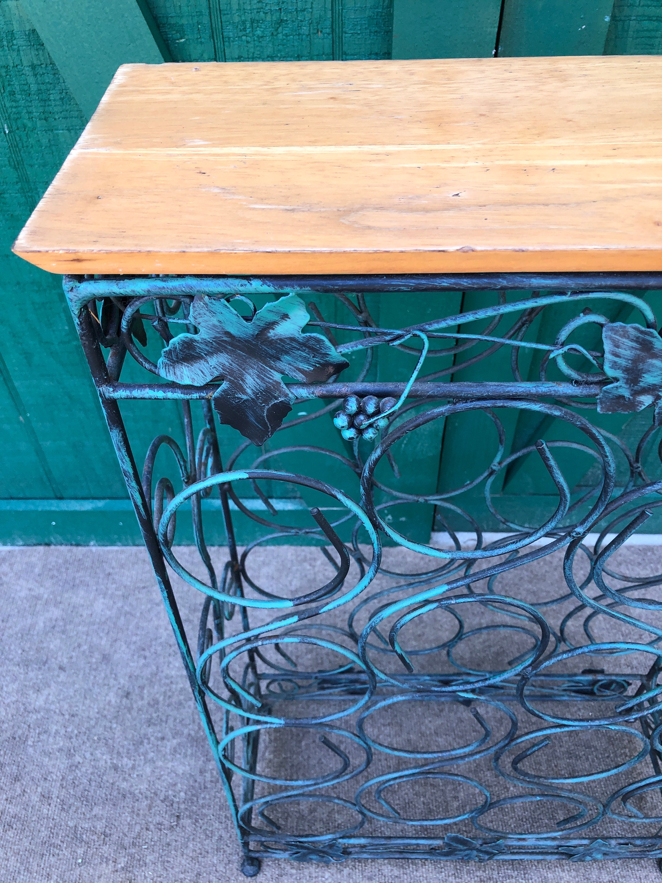 Metal Wine Rack With Leaves and Grapes 16 Bottles of Wine Etsy UK