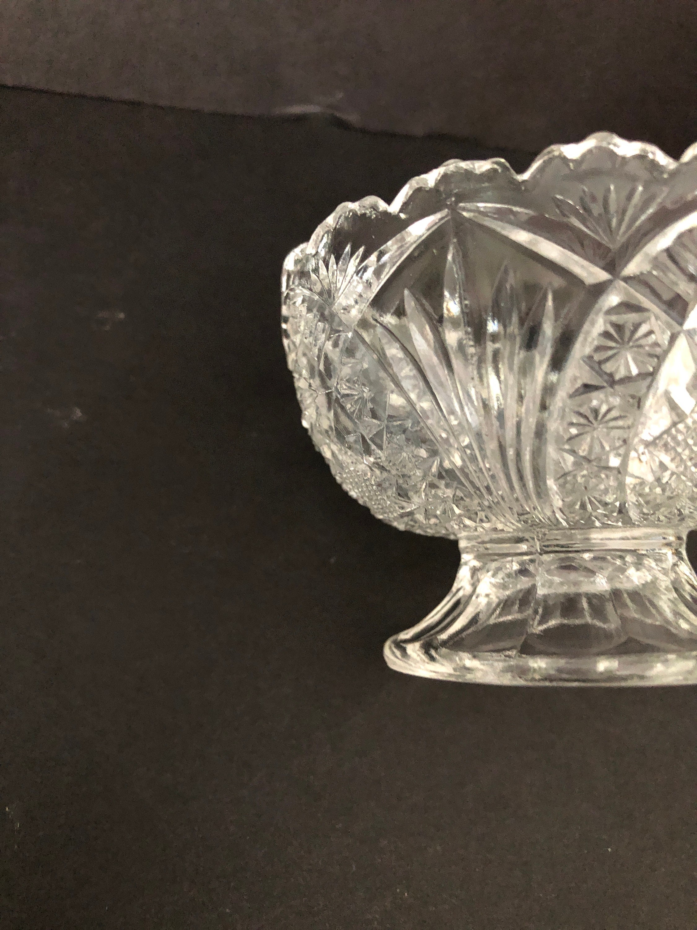 Sherbets, Antique, EAPG, Etched Glass, Flower & Ribbon Motif, Coupe ...