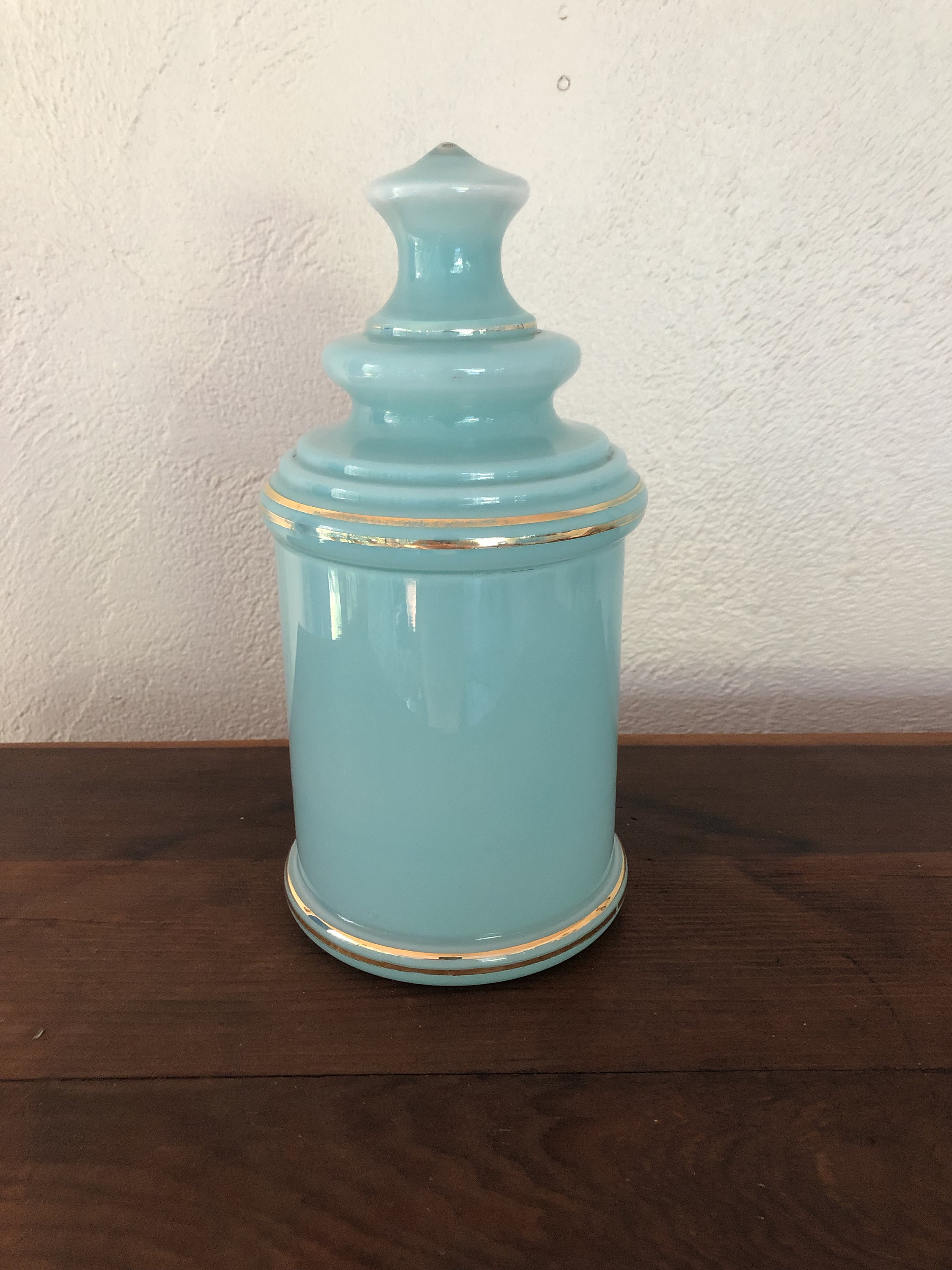 Vintage Blue Canister Antique Country Store Display Large Etsy