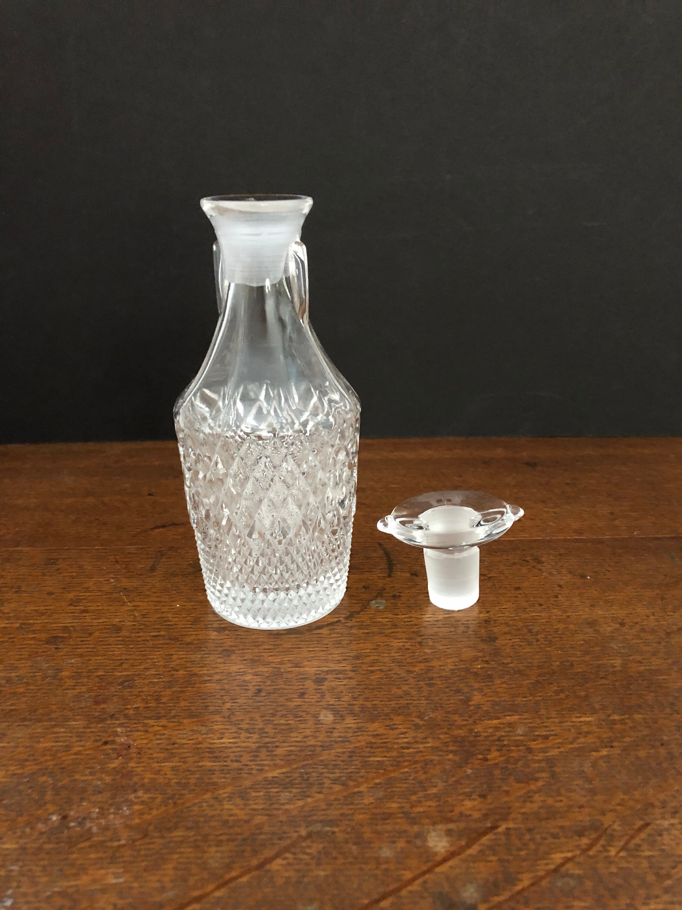 Glass Cruet Bar Cart Accessiory Hand Blown Stopper Sherry Etsy