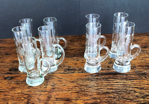 Kristall-Schnapsgläser, Tequila-Gläser, Tequila-Shooter, mundgeblasenes Glas, Barzubehör, Barwagen, klar geätzt, OFFENER LAGER, separat erhältlich