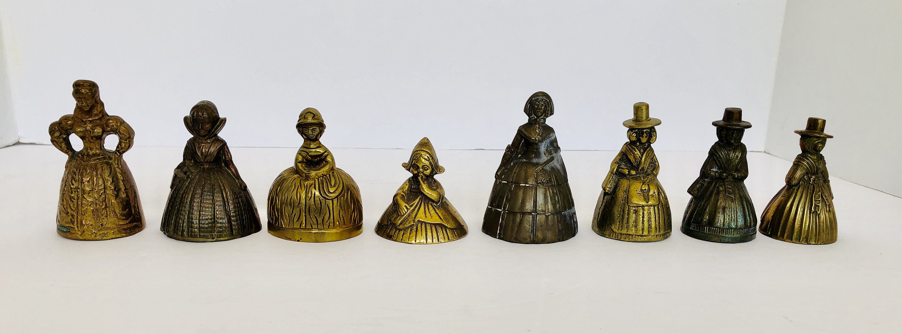 Lady Bells, Antique Bell Collection, Brass, Servant Bell, Tea Bell