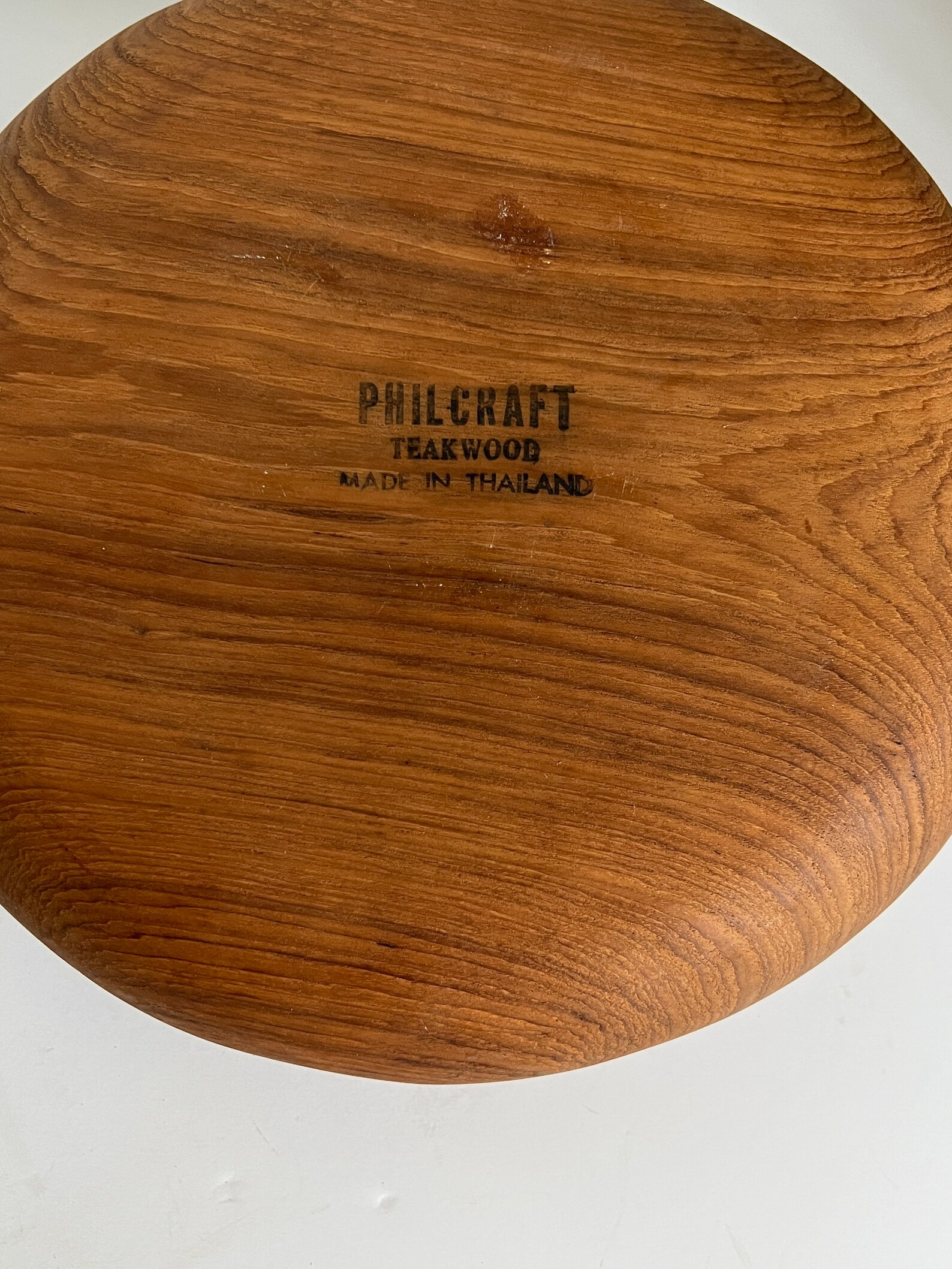 Teak Wood Salad Bowl Vintage Philcraft Thailand Danish Etsy