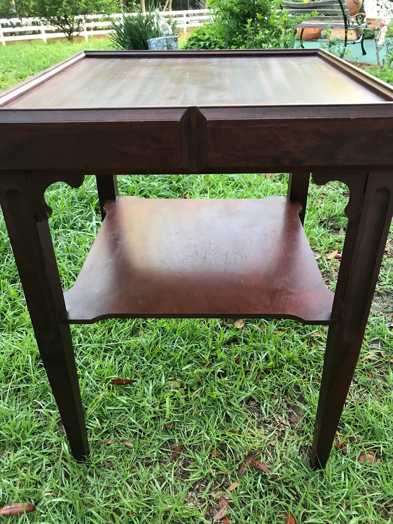 Mahogany table End Table Mid Century Table Etsy
