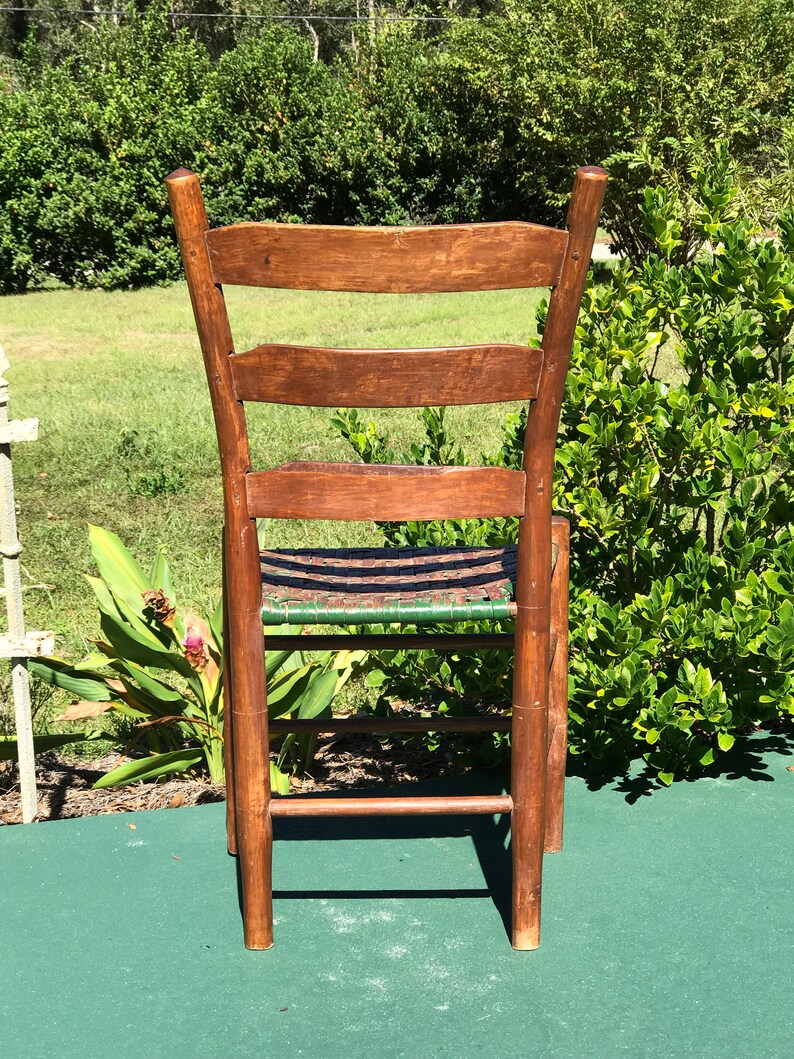 Antique Splint Seat Chair Rabbit Ear Chair Circa 1800s Hand Etsy