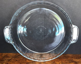 Anchor Hocking  Deep Dish Pie Plate, One Nine Inch and One Nine 1/2 Inch Glass Pie Plate,  Apple Pie Baking Dish