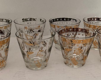 George Briard, Double Old Fashion Glasses, Vintage,  Mid Century Glasses, Circa 1950, Maximalism, Never Boring, Collectable