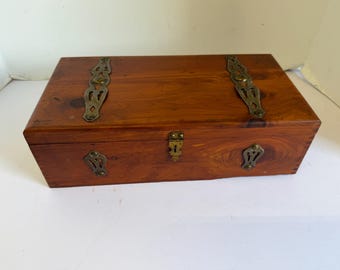 Antique Cedar Cigar Box