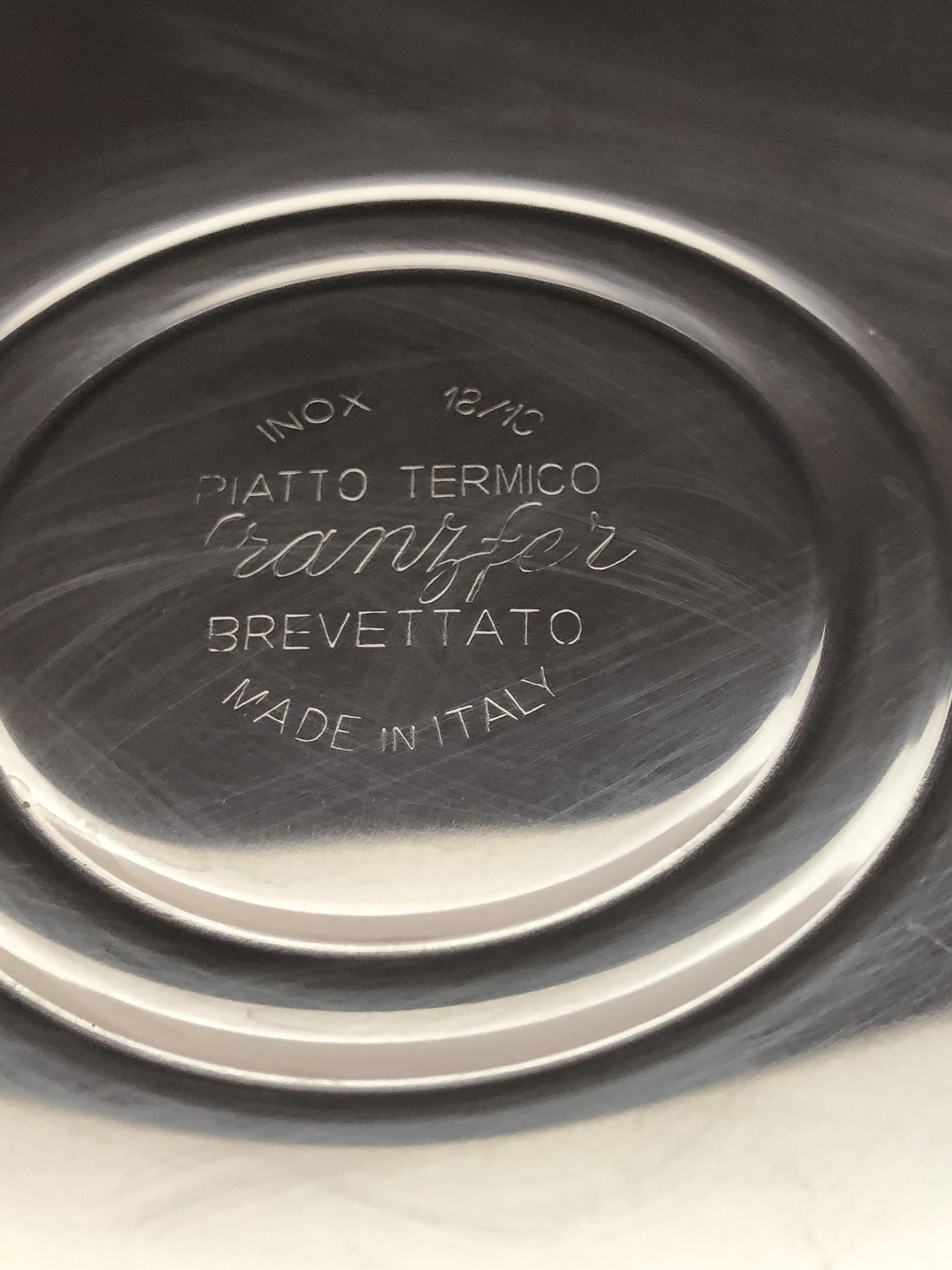 Franzfer , 18/10, Piatto Termico Brevettato, TERMICO BREVETTATO ,metal  Serving Tray, Thermal 