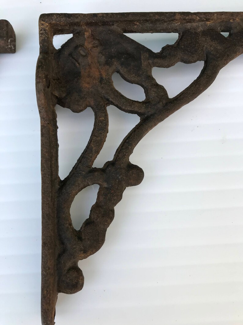 Antique Shelf Brackets Victorian Cast Iron Brackets Etsy