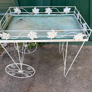 Wrought Iron Plant Stand, Copper inset