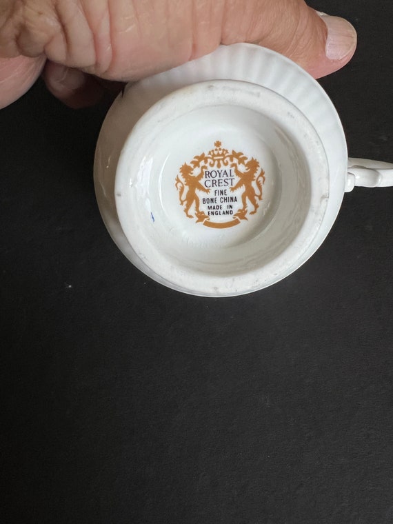 Royal Crest, Tea Cup & Saucer, Plate, Vintage, Made in England 