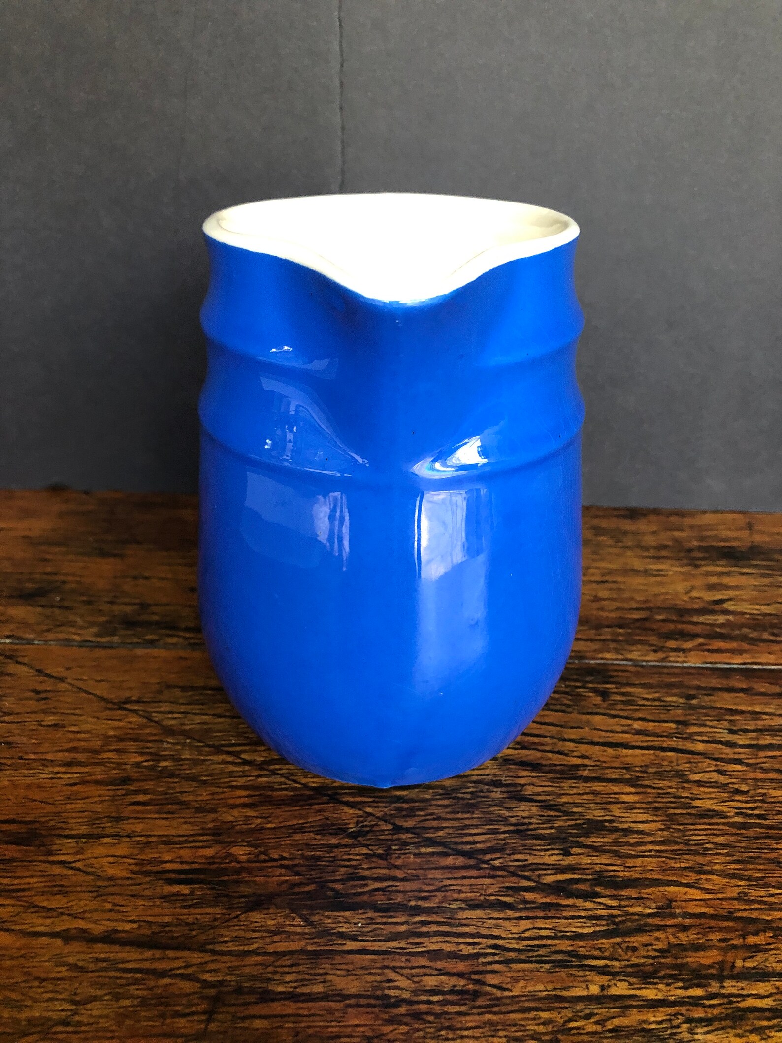 Blue Milk Pitcher Oxford Stoneware USA Fine Art Ceramic Etsy