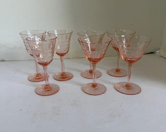 Tiffin, Pink Crystal Stemware, Circa 1930