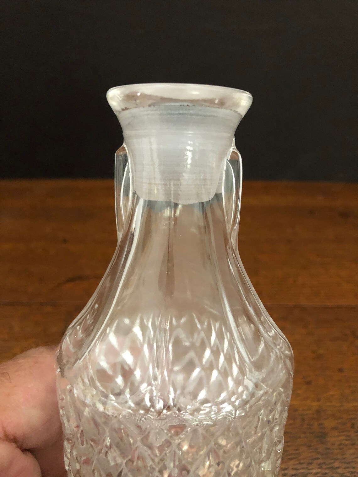 Glass Cruet Bar Cart Accessiory Hand Blown Stopper Sherry Etsy