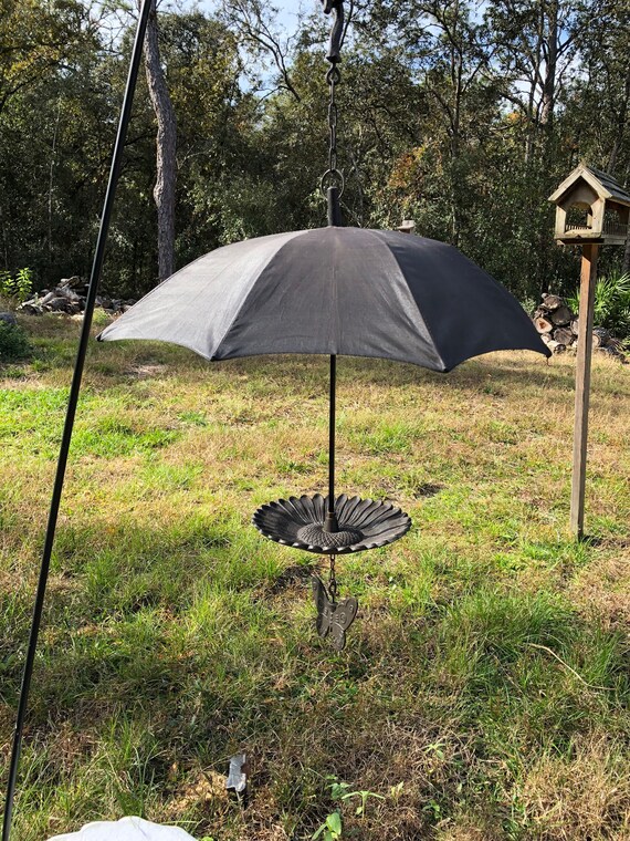 Bird Feeder Cast Iron Umbrella Feeder Hanging Feeder Etsy