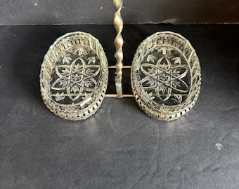 Antique Double Relish Dish