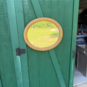 Wicker Decorated Mirror