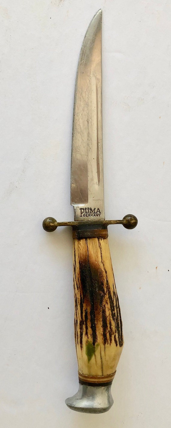 Puma Hunting Knife Stag Horn Handle Antique Dagger Knife - Etsy