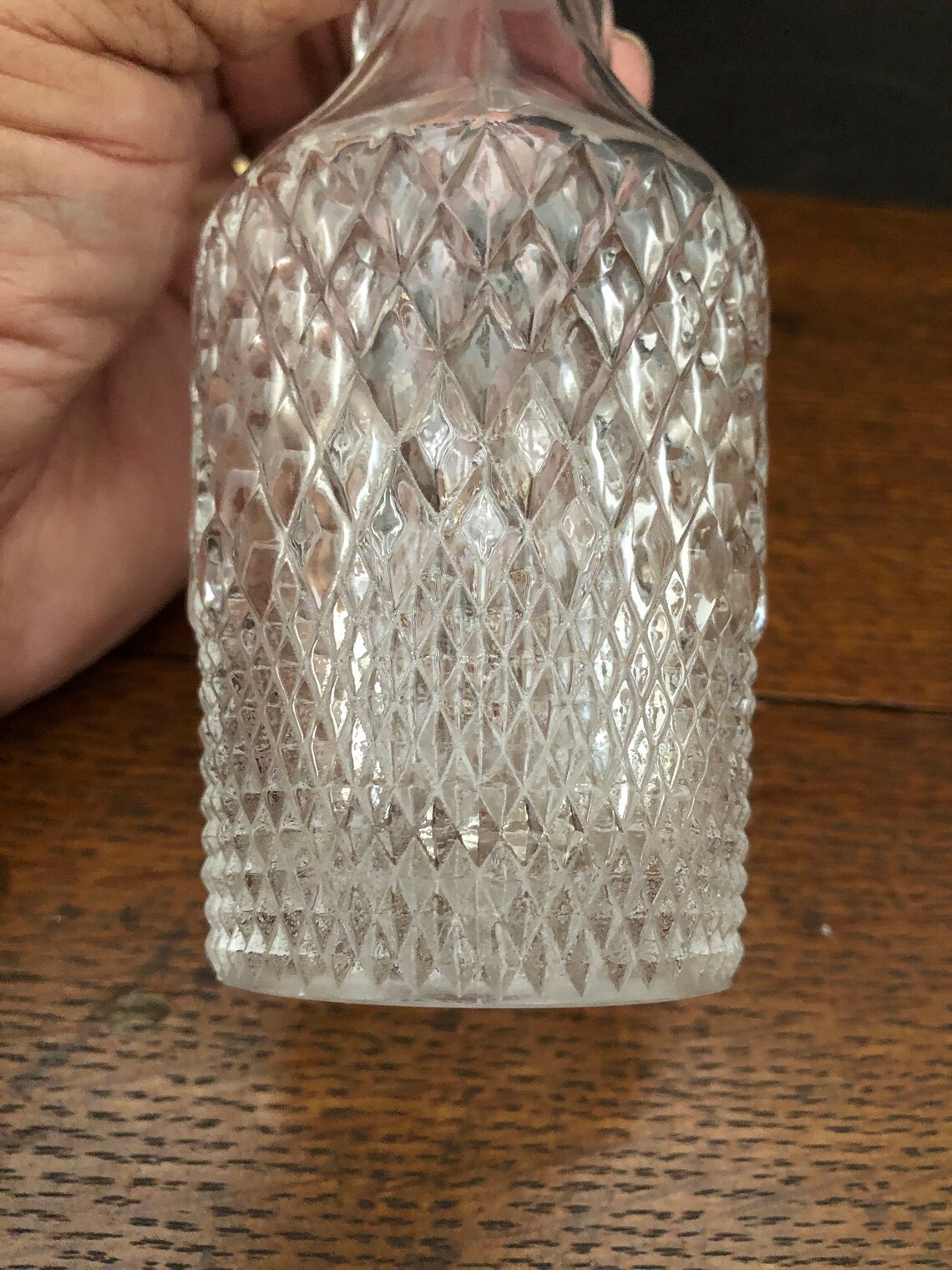 Glass Cruet Bar Cart Accessiory Hand Blown Stopper Sherry Etsy