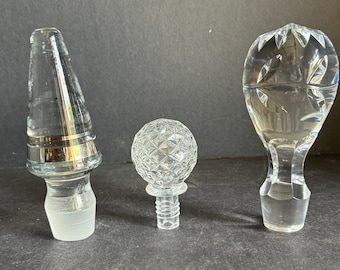 Decanter Stoppers, Chrystal, Antique, Replacement Stoppers, Cruet, Vinegar Bottles, Wine Bottle, Glassware Stopper, Bottle Top, OPEN STOCK