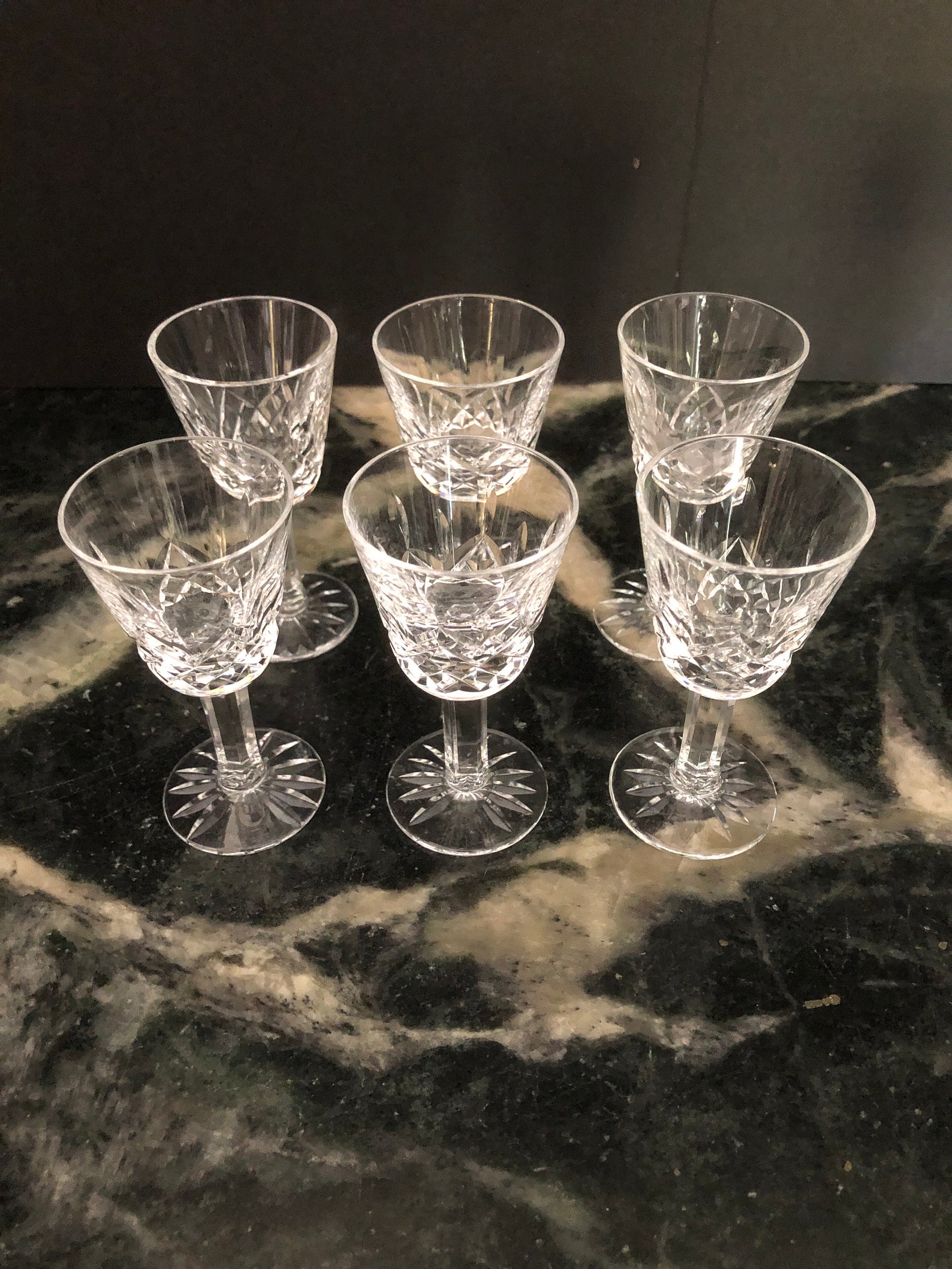 WATERFORD Cordials CRYSTAL Kildare Pattern Vintage Etsy