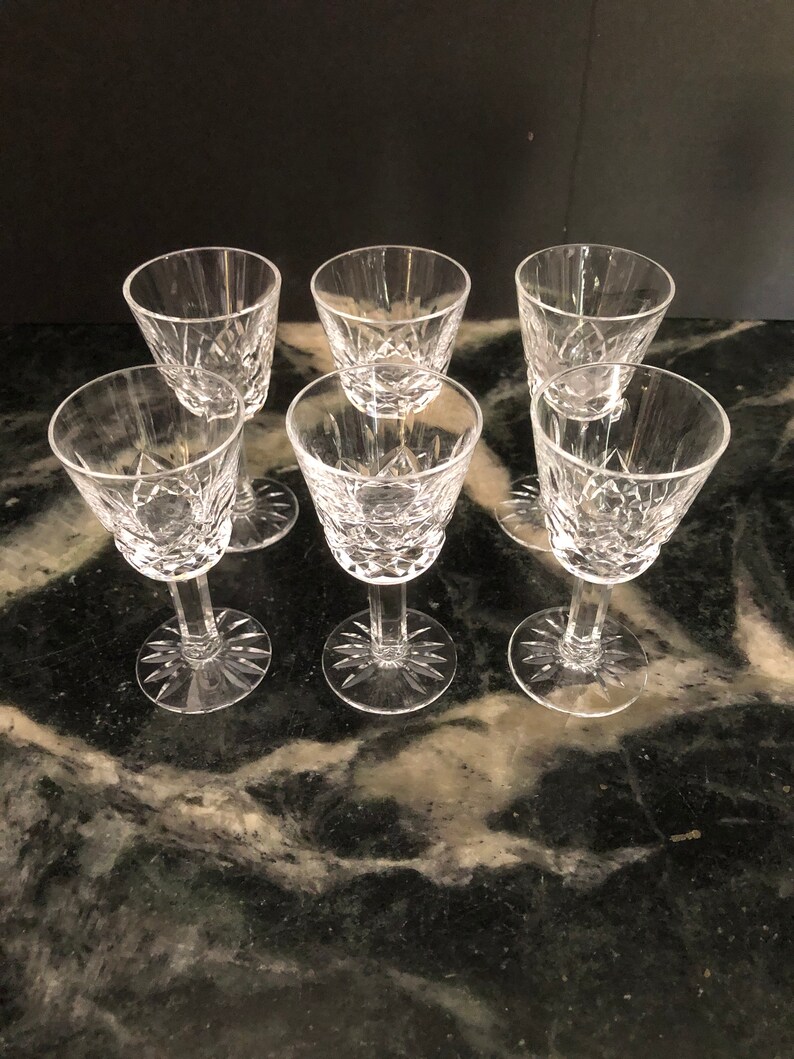 WATERFORD Cordials CRYSTAL Kildare Pattern Vintage Etsy