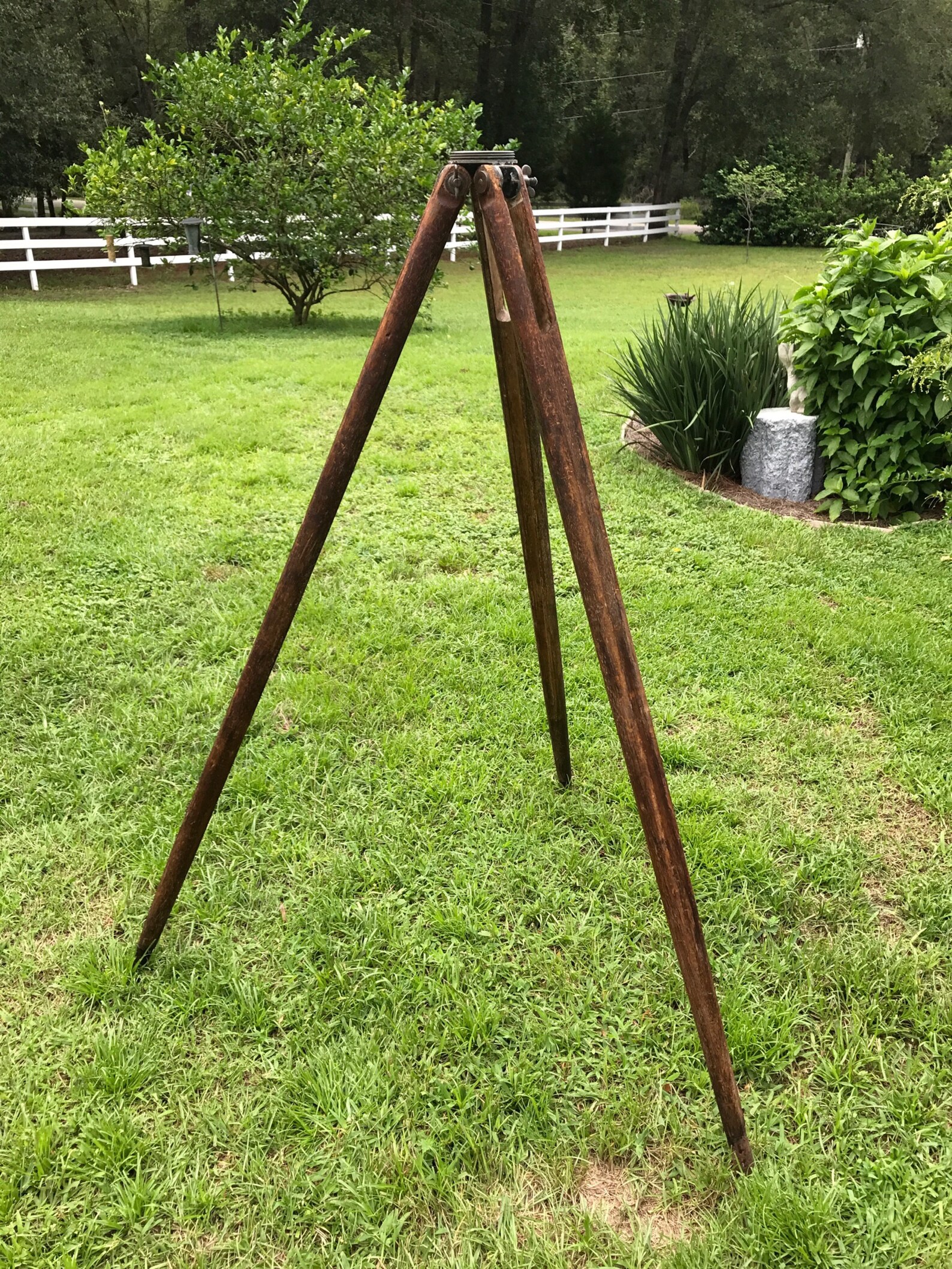 Surveyor Tripod Antique Tripod Oak Tripod Free Etsy
