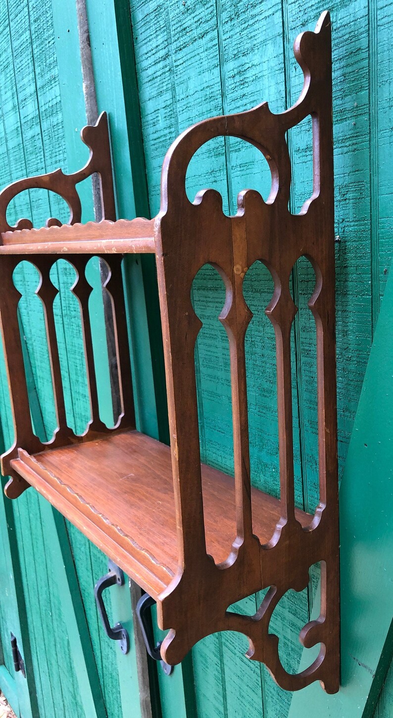 Walnut Shelf Curio Shelf Display Shelf Solid Wood Shelving Etsy