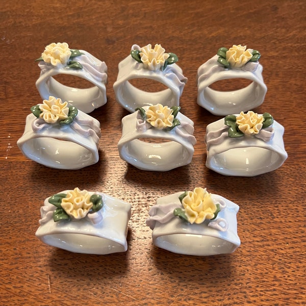 Ceramic Napkin Rings Etsy