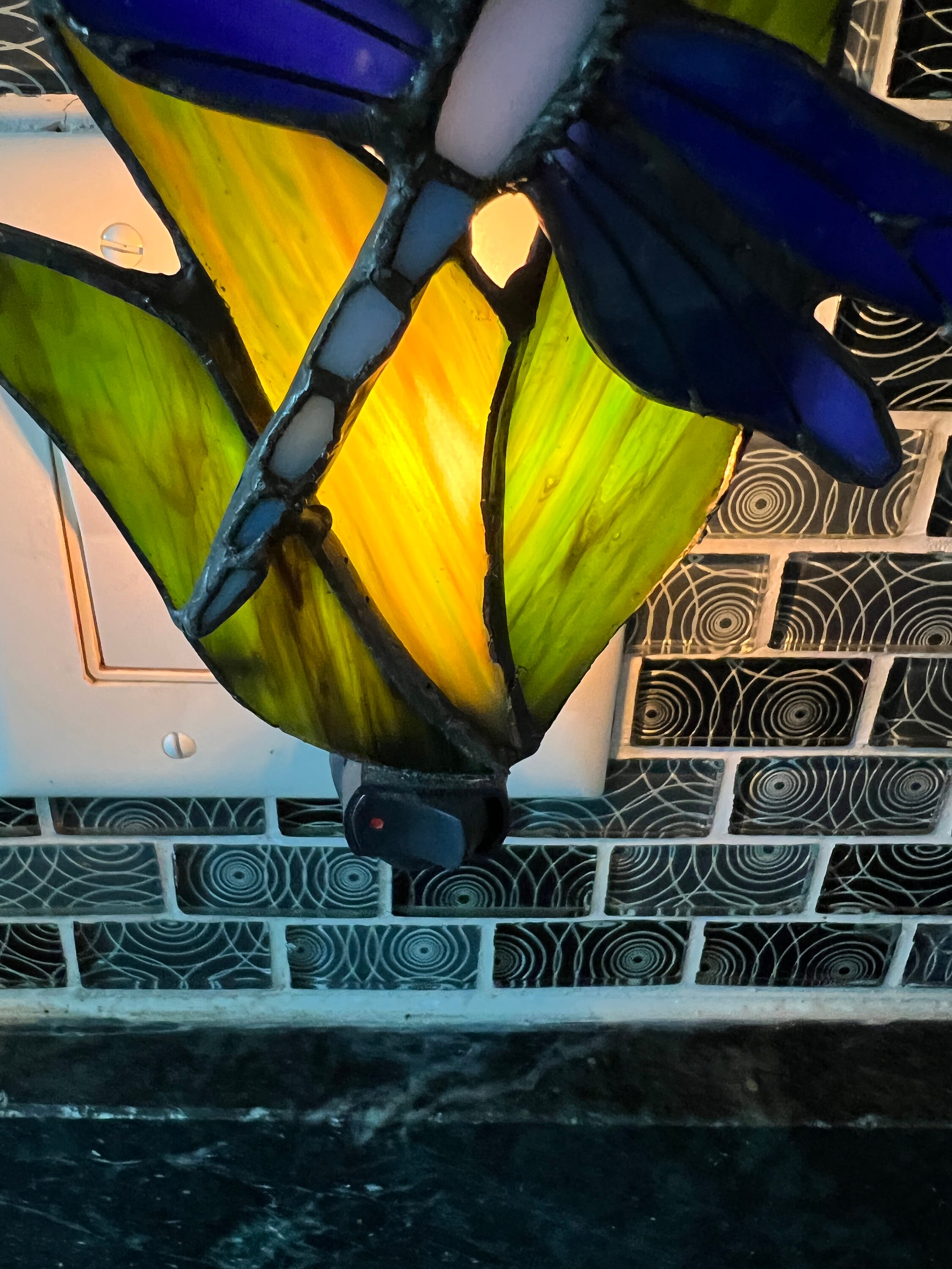 Stain Glass, Night Light, Dragonfly, Leaded Copper Foil - Etsy