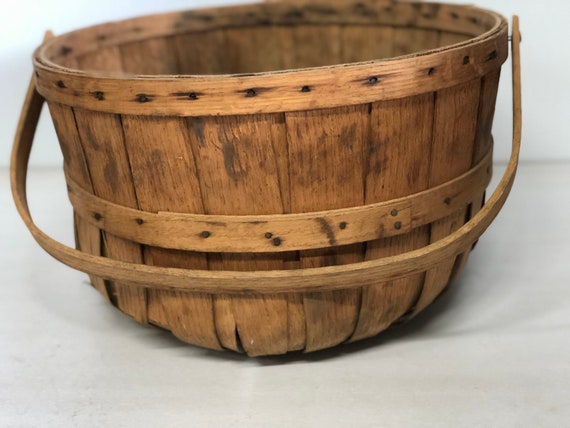Apple Basket 1900 s New England Half Bushel Apple Basket Produce