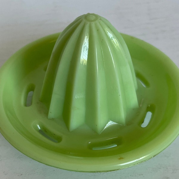 Jadeite,Antique Juicer, Reamer, Uranium Glow,  Original Jeannette Glass