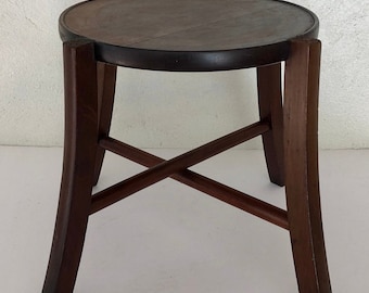 Mahogany Stand, Plant Stand, Stool, Small Table, End Table, Whisky Table, Splayed Legs, Hand Crafted, Primitive