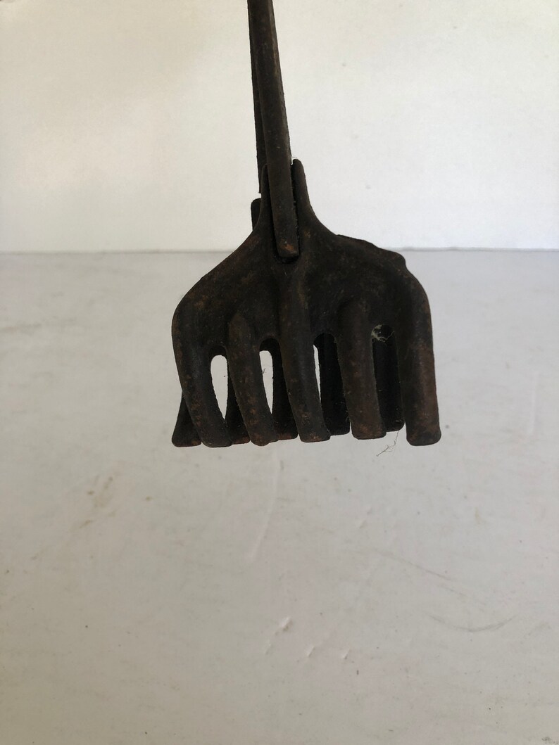 Wrought Iron & Cast Iron Coal Tongs Black Smith Tool Fire Etsy