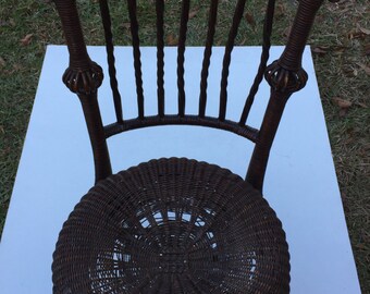 Antique Brown wicker Chair