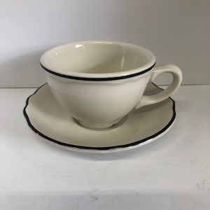 Homer Laughlin Vitrified China, Restaurant China, Cup & Saucer,Open Stock,Very Heavy, Thick,Sturdy