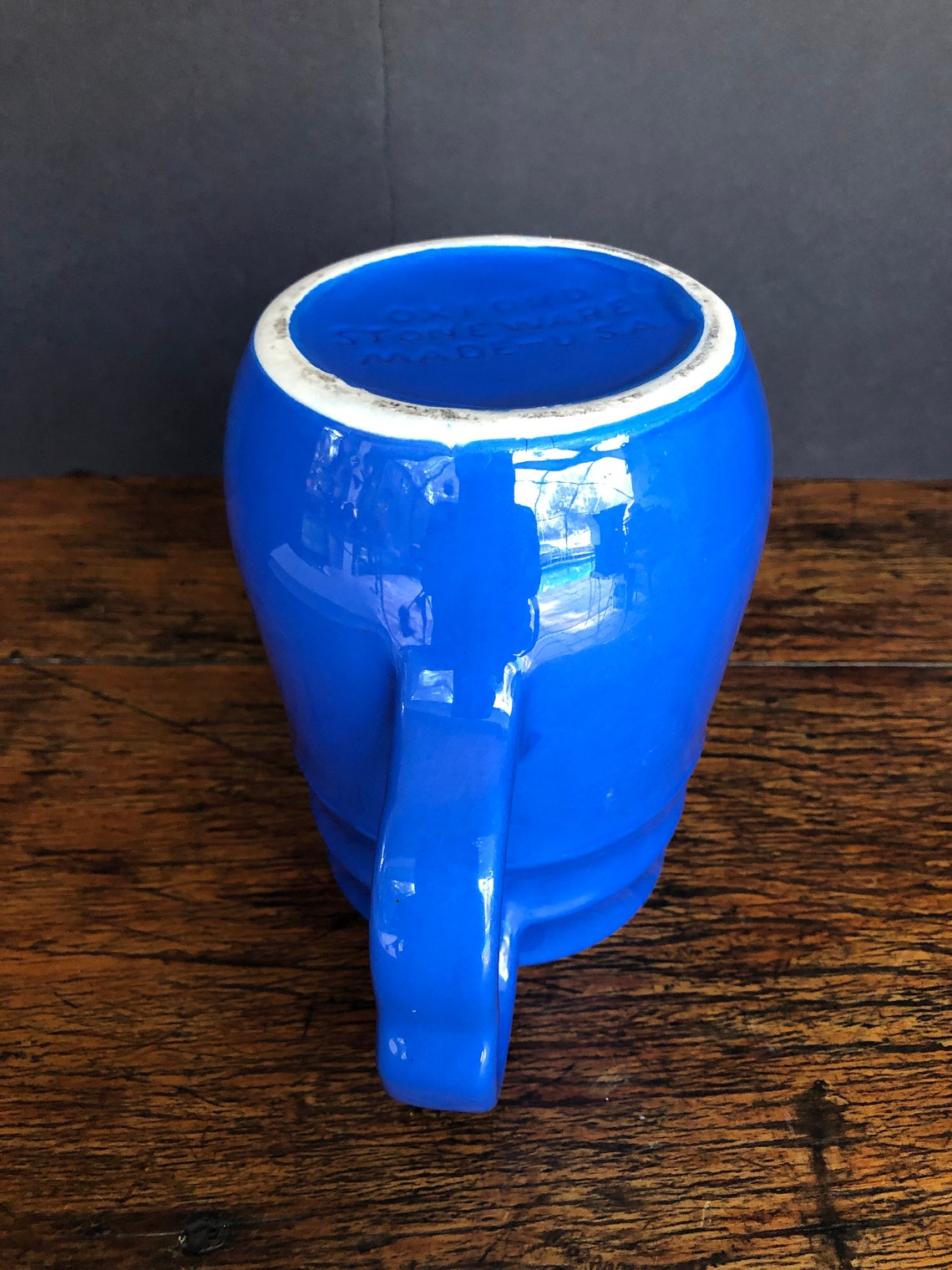 Blue Milk Pitcher Oxford Stoneware USA Fine Art Ceramic Etsy