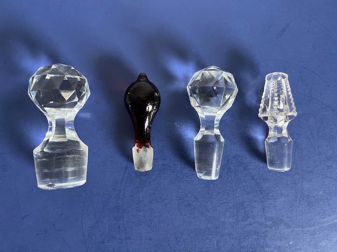 Decanter Stoppers, Chrystal, Antique, Replacement Stoppers, Cruet