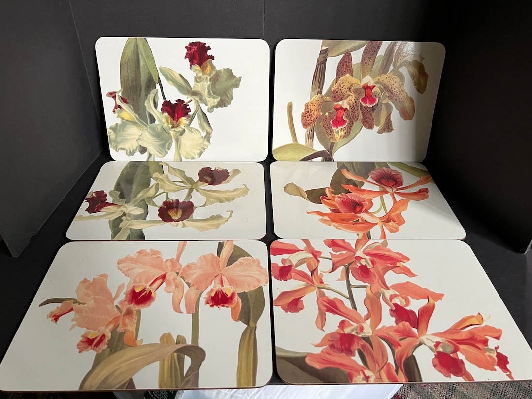 Jason Placemats Made in New Zealand Orchid Motif English Etsy