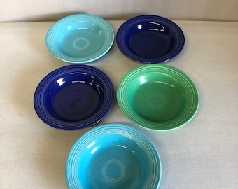 Fiesta Deep Plates , Soup Plate, Bowl, Vintage Original Colors,Medium Green, Sold Individually, Open Stock