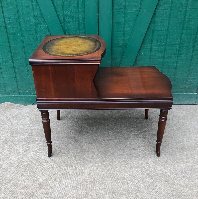 Queen Ann Style End Table Side Table Mahogany Inlaid Etsy