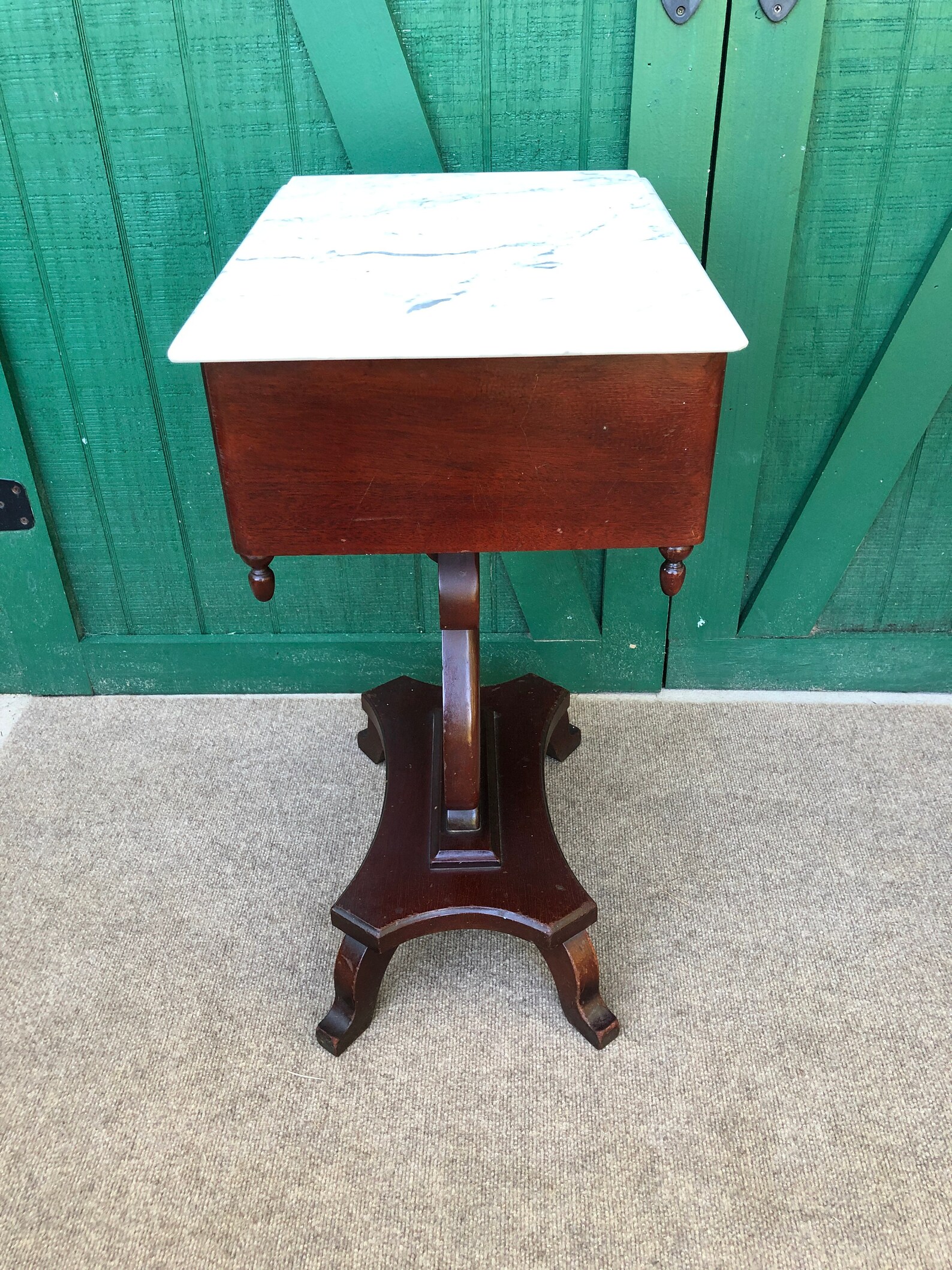 Marble Top Mahogany Table Lyre Design Pair of Tables Etsy